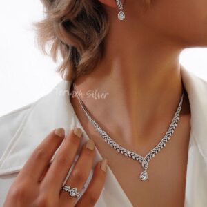 سرویس نقره جواهر طرح اشک مارکیز ST 1031 9