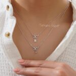 گردنبند نقره بال اشک با زنجیر MT 1346 40