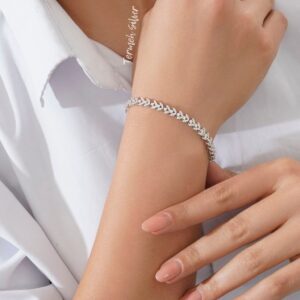 دستبند نقره جواهر خوشه DT 1205 4