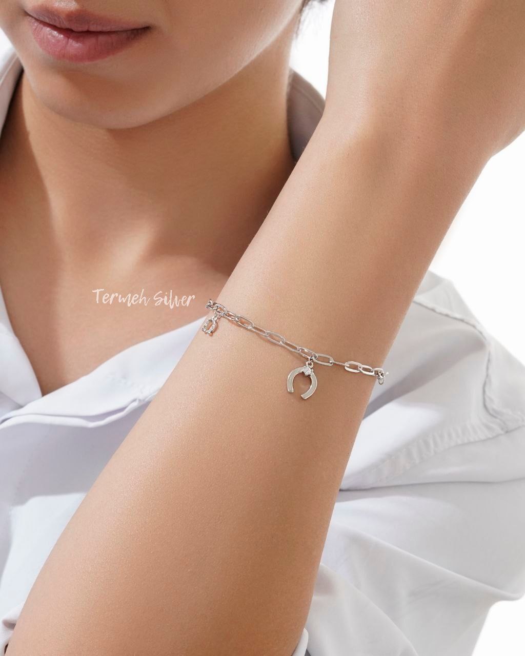 دستبند نقره نعل DT 1213 1 دستبند نقره نعل DT 1213