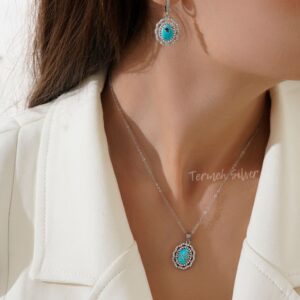 نیم ست نقره فیروزه نیشابور NT 1268 3