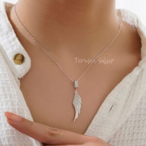 گردنبند نقره بال با زنجیر MT 1358 19 گردنبند نقره بال با زنجیر MT 1358 18