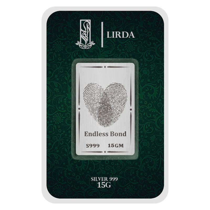 شمش نقره مدل Endless Bound قلب با اثرانگشت 15 1 شمش نقره مدل Endless Bound قلب با اثرانگشت 15