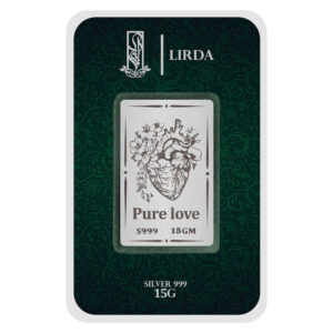 شمش نقره مدل Pure Love قلب و گل15 5
