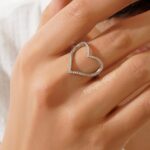 انگشتر نقره طرح قلب مدرن AT 1190 41