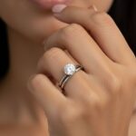 حلقه پشت حلقه نقره تک نگین HPH 1028 42