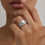 حلقه پشت حلقه نقره قلب HPH 1031 42