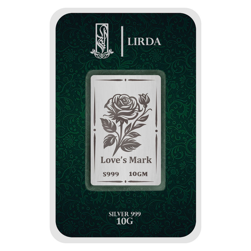 شمش نقره مدل Loves Mark گل رز عشق 10 1 شمش نقره مدل Loves Mark گل رز عشق 10