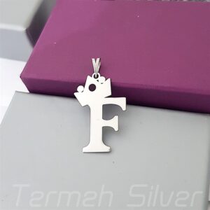 مدال زنانه نقره حرف (F)MEDZ 2049 11