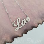 مدال زنانه نقره طرح (love) MEDZ 2057 40