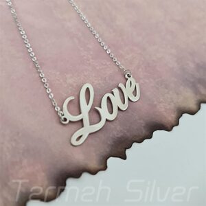 مدال زنانه نقره طرح (love) MEDZ 2057 11
