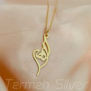 مدال زنانه نقره اسم الهه MEDZ 1816 7