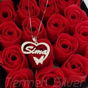 مدال زنانه نقره اسم سیما MEDZ 3053 7