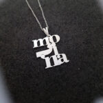 مدال زنانه نقره اسم مبینا MEDZ 1343 38