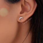 پیرسینگ نقره طرح ماه GT 1218 42