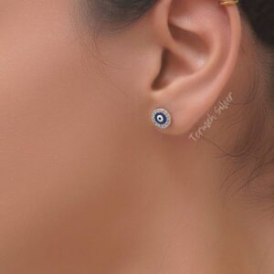 گوشواره نقره چشم نظر GT 1229 9