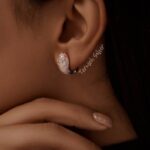 گوشواره نقره رزگلد طرح مار GT 1233 41