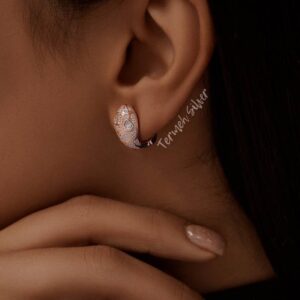 گوشواره نقره رزگلد طرح مار GT 1233 15 گوشواره نقره رزگلد طرح مار GT 1233 14