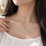 گردنبند نقره دم نهنگ بزرگ MT 1331 24