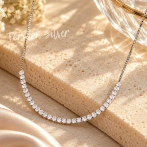 گردنبند نقره تنیسی MT 1342