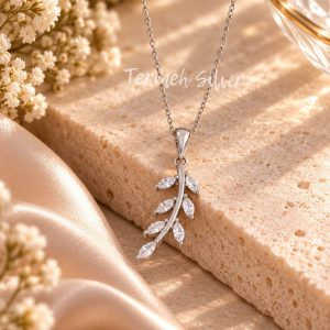 گردنبند نقره برگ MT 1340