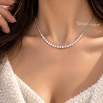 گردنبند نقره تنیسی MT 1342 43