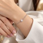 دستبند نقره تک سنگ DT 1265 27