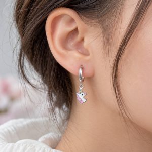 گوشواره نقره تک شاخ GT 1241 9