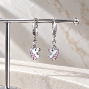 گوشواره نقره تک شاخ GT 1241