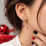گوشواره نقره کفشدوزک GT 1238 27