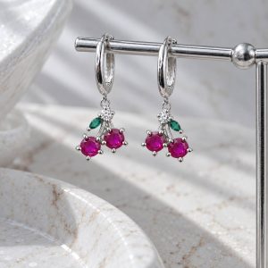 گوشواره نقره گیلاس GT 1239