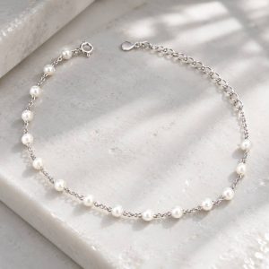 دستبند نقره مرواریدی DT 1254