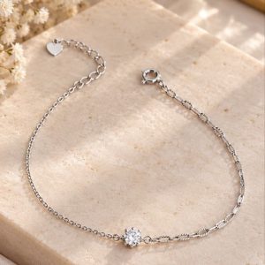 دستبند نقره تک سنگ DT 1265