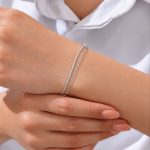 دستبند نقره دولاین کلیپسی و ماری DT 1267 21