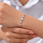 دستبند نقره سنگ و نگین DT 1266 25